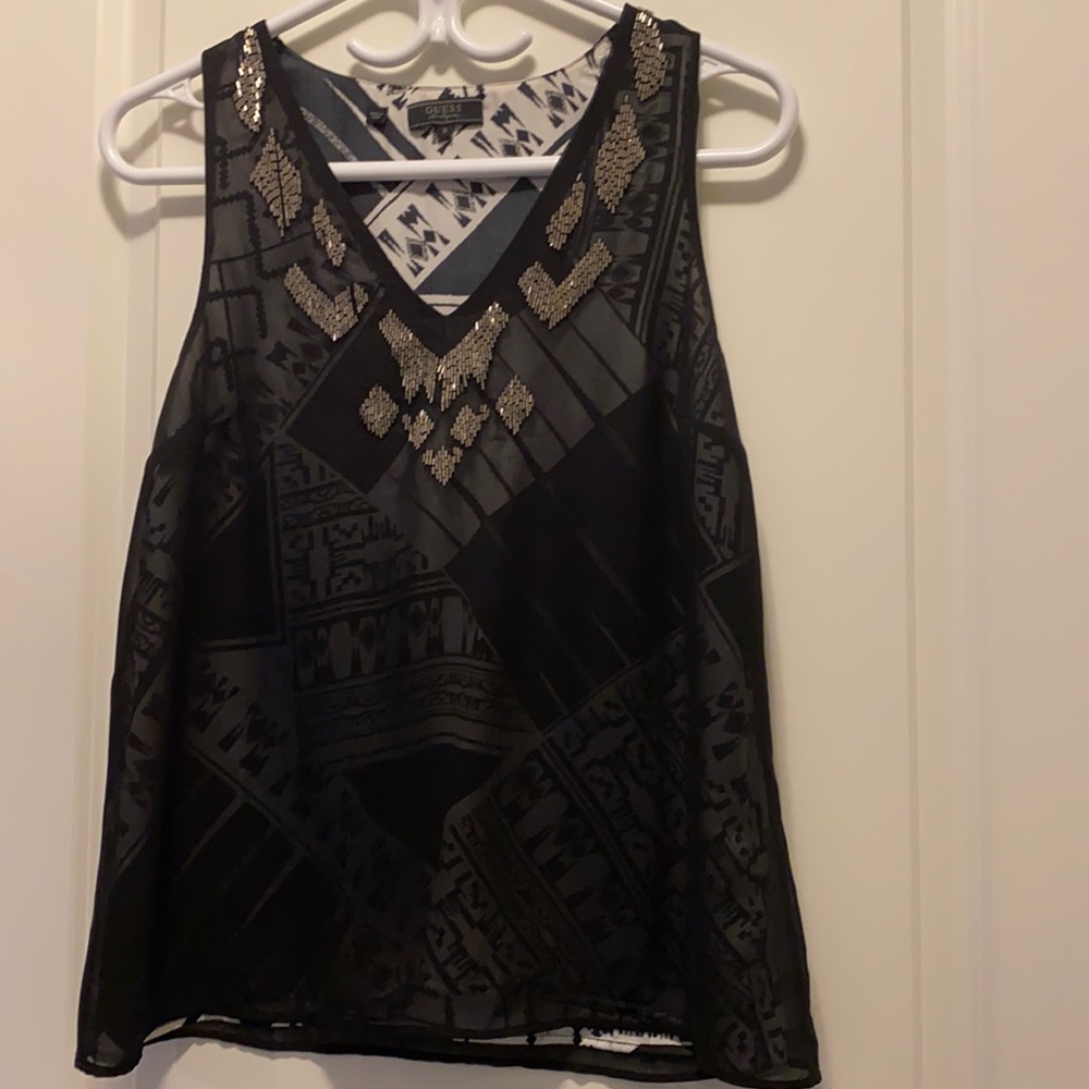 3/$30 Guess Beaded Top